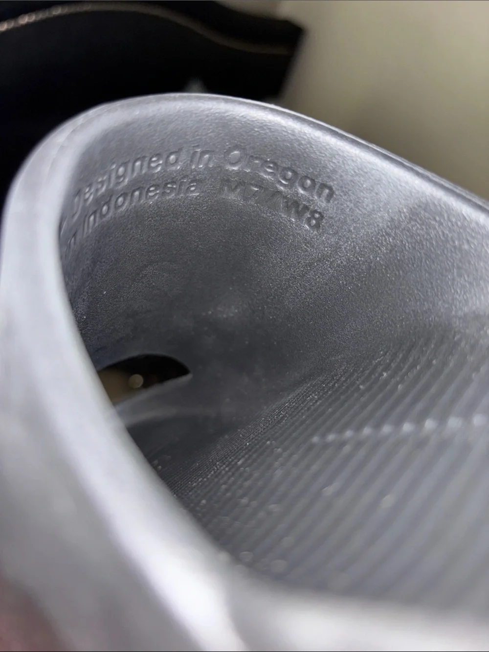 Nike Black Slide Sandals with Embossed Swoosh woman 7/8 NWB